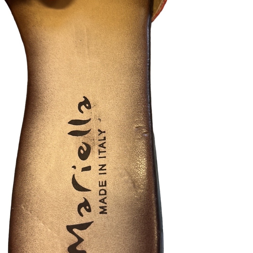 Mariella | Suede Leather 3D Floral Appliqué/Cutouts Persimmon‎ Orange Siz… - Picture 13 of 15
